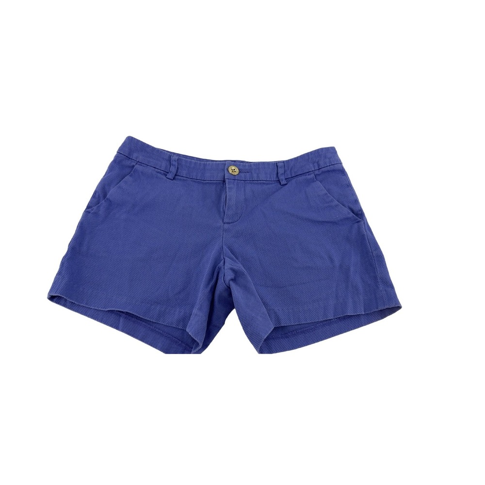 Lilly Pulitzer Blue Shorts Gold Button Women's Size 6